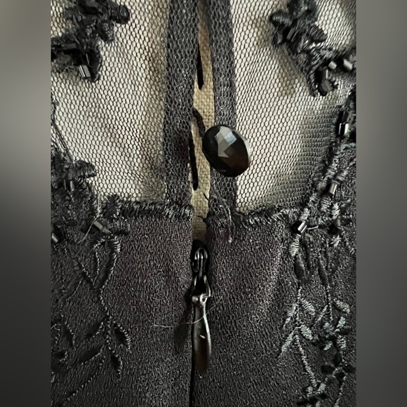 Maggie London Petites Black Dress With Lace Detail  | Size 4 - Picture 9 of 15